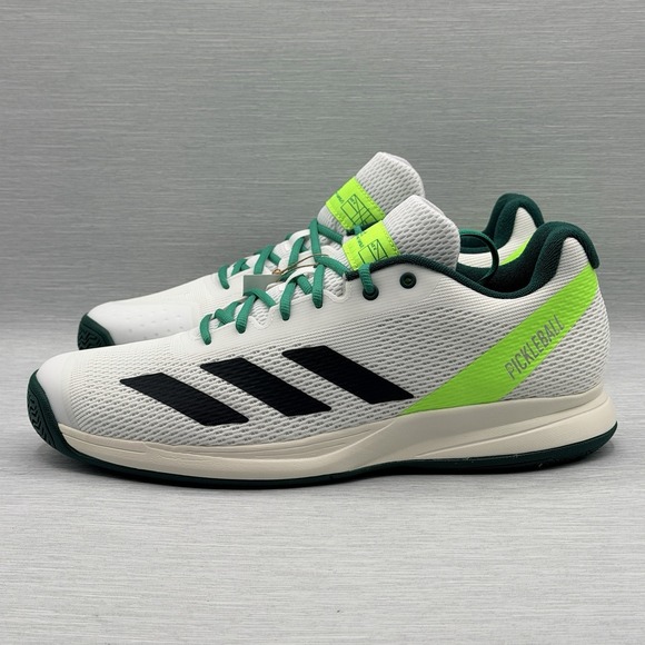 Adidas Men\'s 8 Pickleball  Shoes White Green Courtflash Tennis HC JQ0695 NIB main image 9